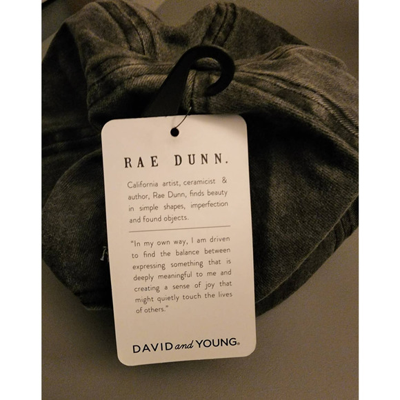 Rae Dunn "Happy HANUKKAH" Baseball Cap/Hat. Washed Gray. NWT - Picture 4 of 5